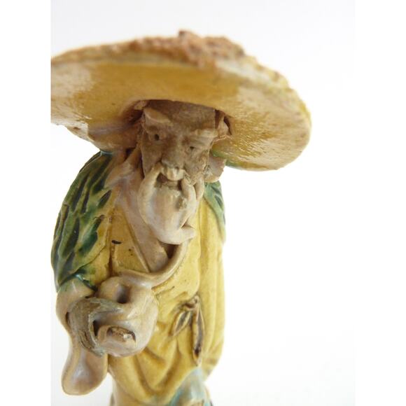 Vintage MUDMEN Old MAN CHINA MARK figurine 4" Chinese Asian Oriental COLLECTIBLE - Picture 5 of 7